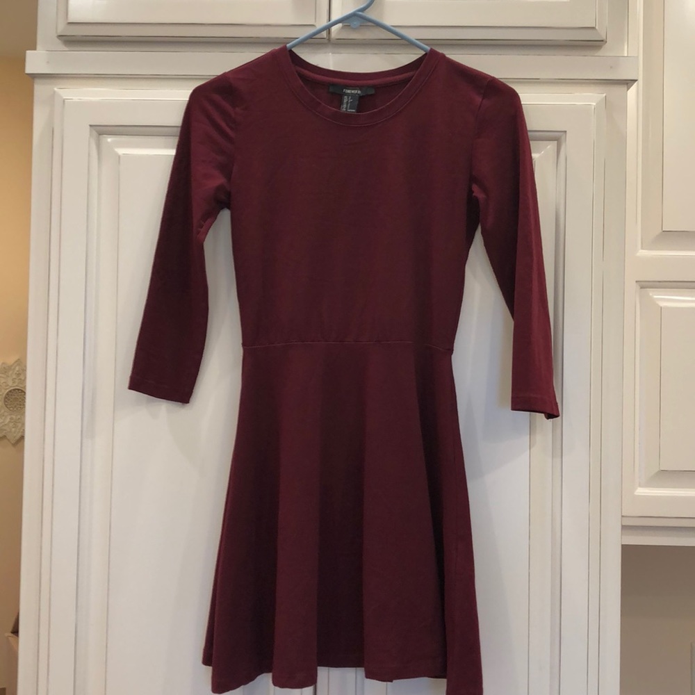 Forever 21 soft stretch knit fit and flare dress size small